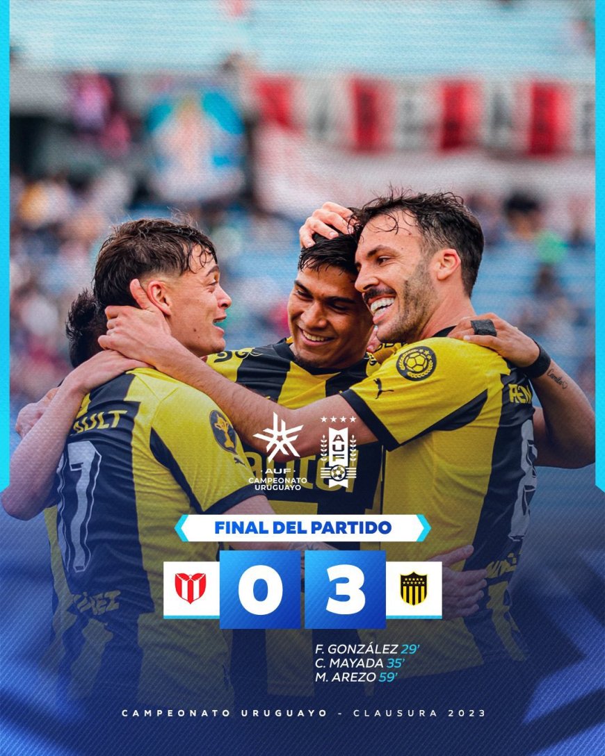 Torneo Clausura: Peñarol venció 3 a 0 a River Plate y sigue primero.