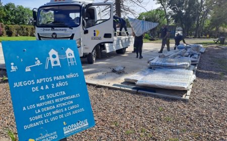 Se realiza instalación de nuevas baterías de juegos infantiles en el Bioparque.