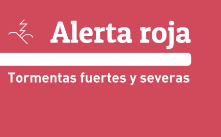 Se emitió alerta roja por tormentas fuertes y severas
