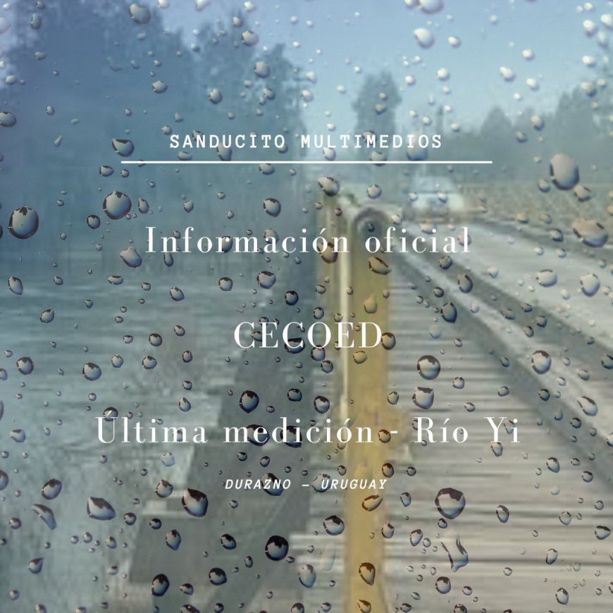 Última medición del Río Yí (140900MAR24)