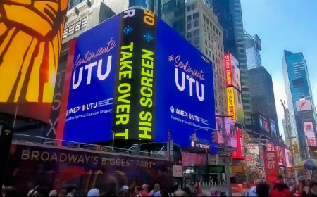 La UTU volvió a aparecer en el Times Square de Nueva York