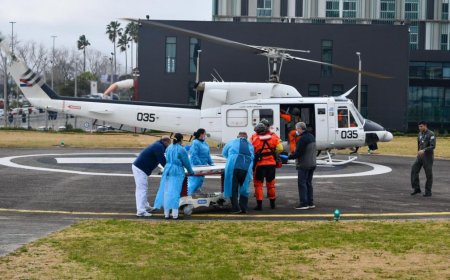 Fuerza Aérea Uruguaya rescató a tripulante de un buque coreano
