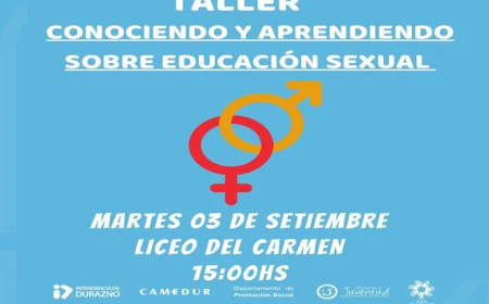 Martes: taller sobre educación sexual en liceo de Carmen