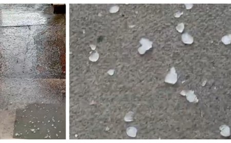 Se vino con todo: tormenta con caída de granizo abrió el año en Montevideo