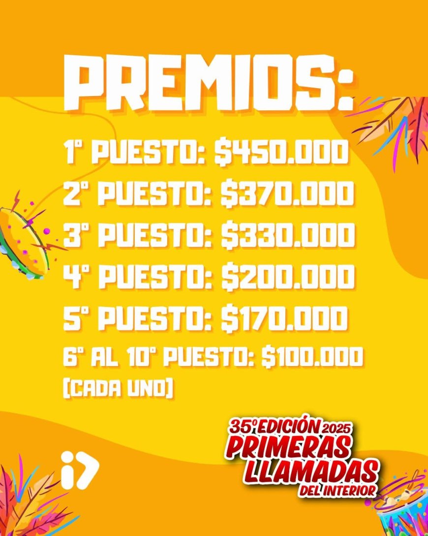 Se anunciaron los premios de las próximas Llamadas de Durazno.