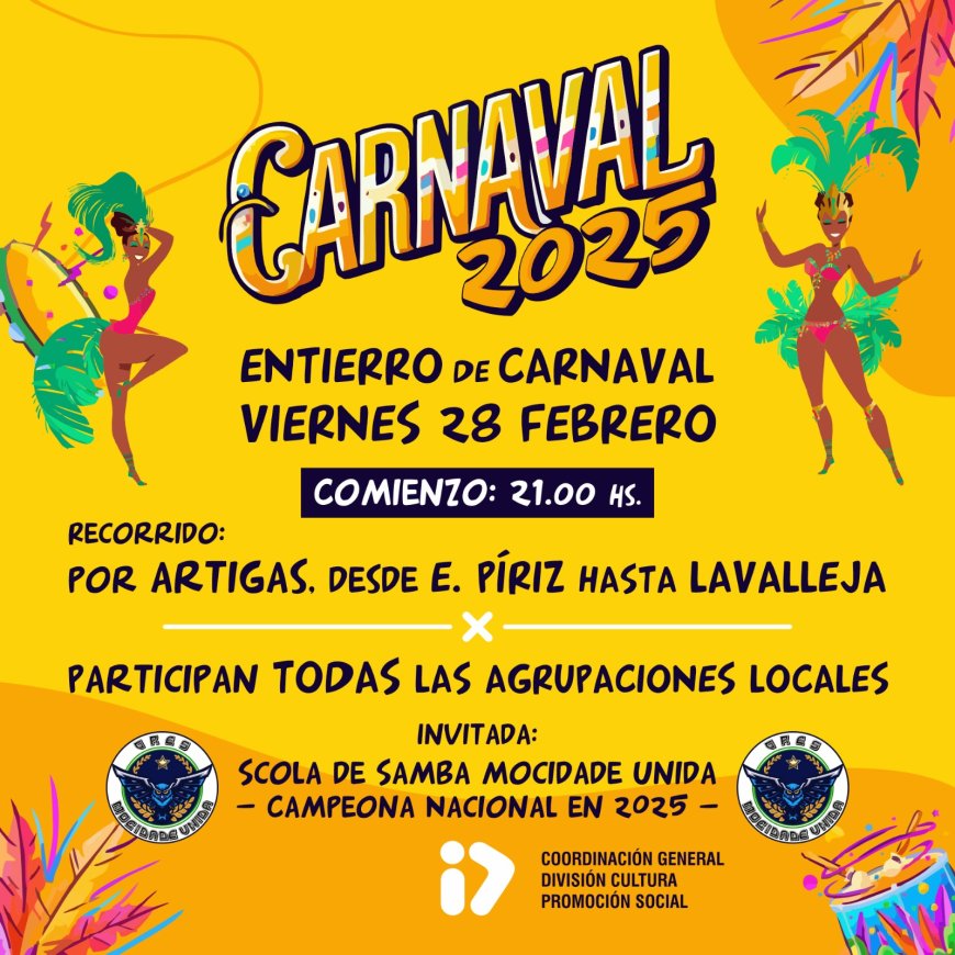 El próximo viernes será el Entierro de Carnaval 2025