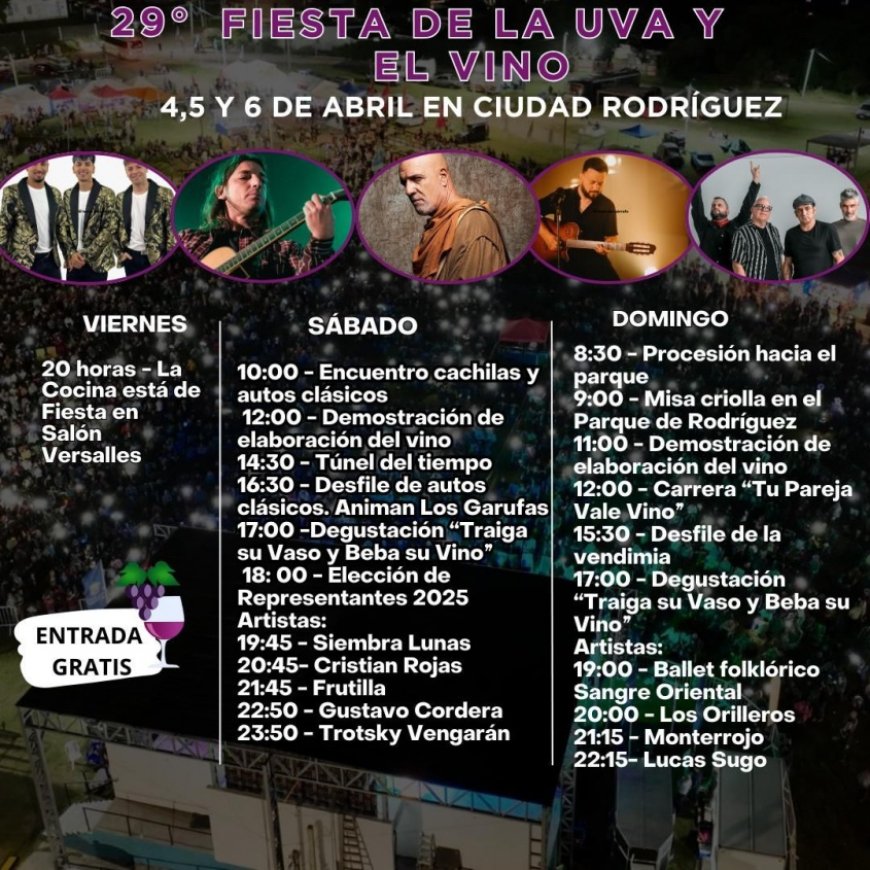 Se realiza la 29° edición de la Fiesta de la Uva y el Vino