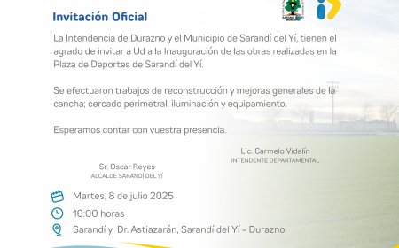 Sarandí del Yí celebra inauguración de obras en su Plaza de Deportes