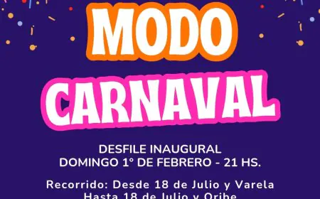 Durazno vivirá la magia del Carnaval con su Desfile Inaugural