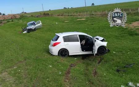 Choque frontal lateral en Ruta 9 dejó siete lesionados en Gregorio Aznárez