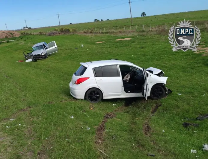 Choque frontal lateral en Ruta 9 dejó siete lesionados en Gregorio Aznárez