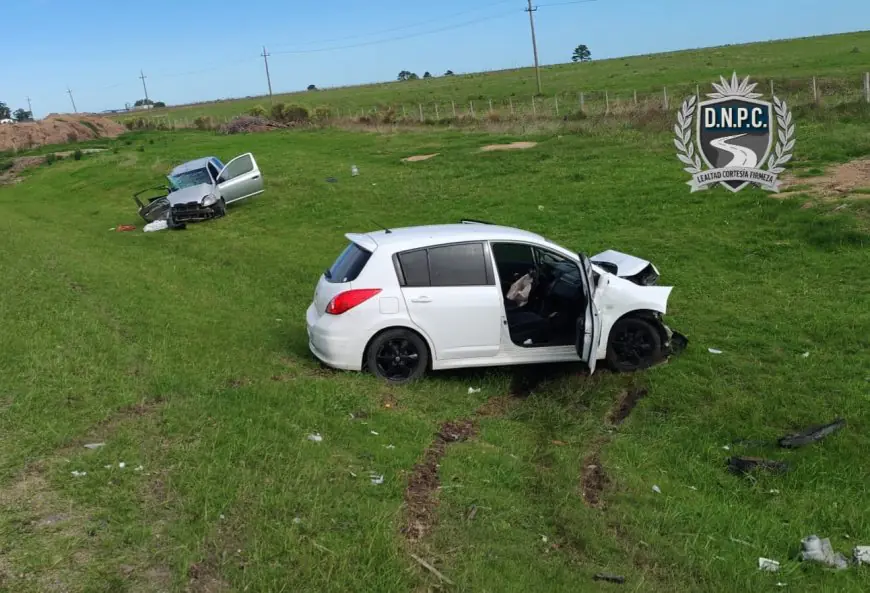 Choque frontal lateral en Ruta 9 dejó siete lesionados en Gregorio Aznárez