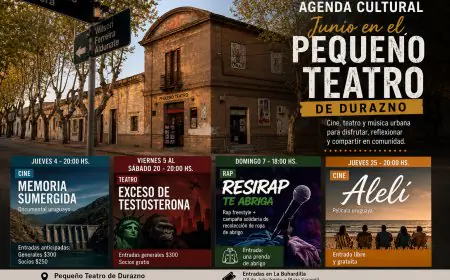 Junio llega con cine, teatro y rap solidario al Pequeño Teatro de Durazno