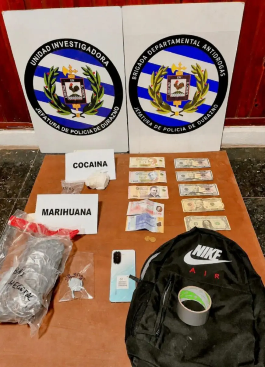 Lo esperaban en la terminal: cayó con cocaína, marihuana y casi dos mil dólares escondidos en una mochila