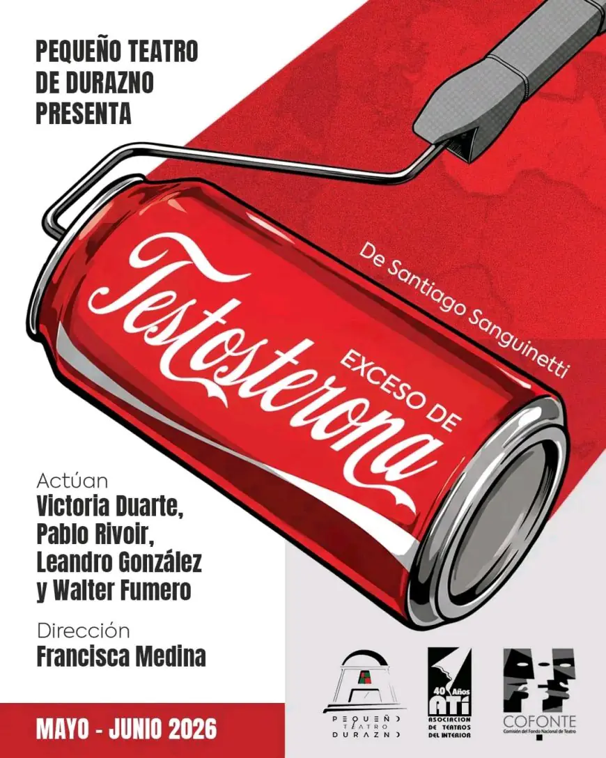 Pequeño Teatro de Durazno estrena “Exceso de Testosterona”, una sátira política cargada de humor negro