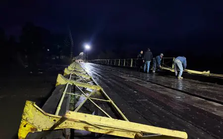 Cerraron el puente viejo de Durazno por la crecida del río Yí