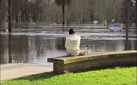 El río Yí alcanzó los 9,10 metros y continúa creciendo