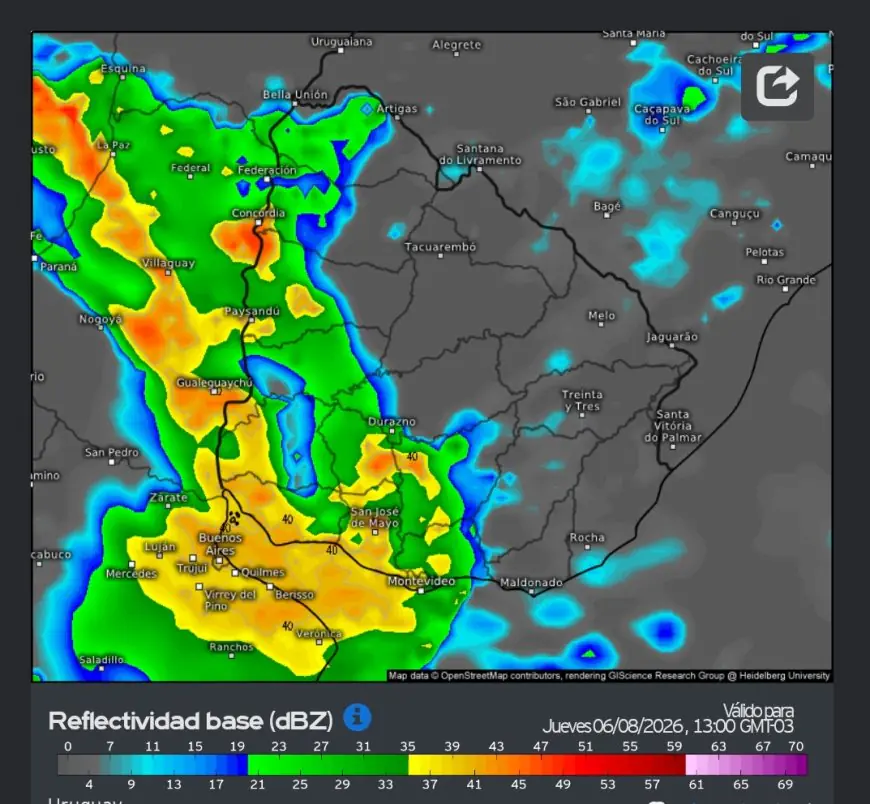 Advierten por tormentas fuertes y rachas que podrían superar los 95 km/h