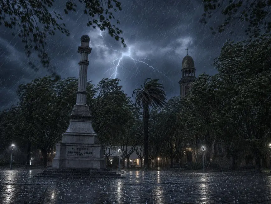 Durazno bajo alerta naranja por tormentas muy fuertes y severas
