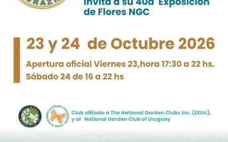 Isipó Garden Club Durazno realiza su 40.ª Exposición de Flores NGC este viernes y sábado