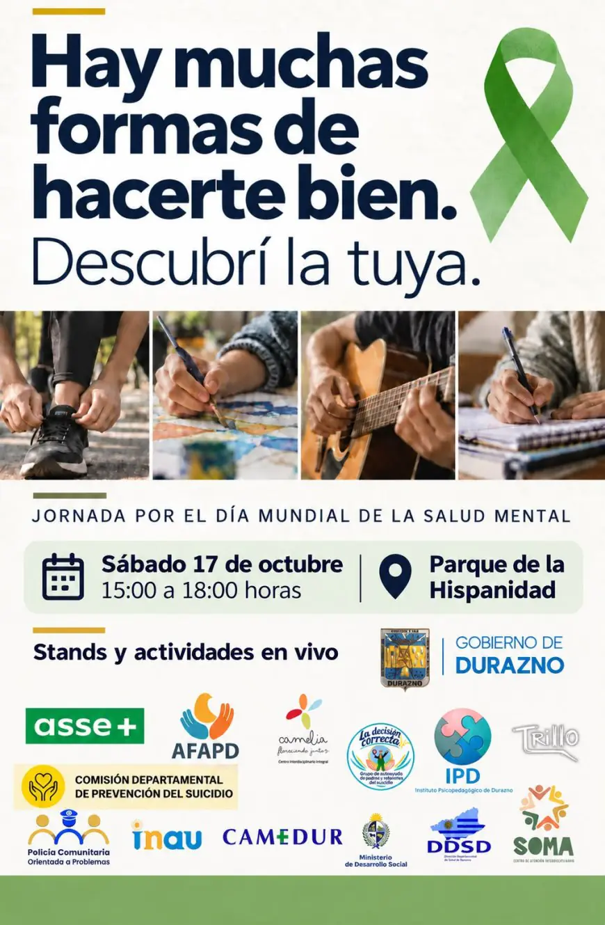 Durazno tendrá tres días de actividades: música, teatro, deporte y una jornada por la salud mental